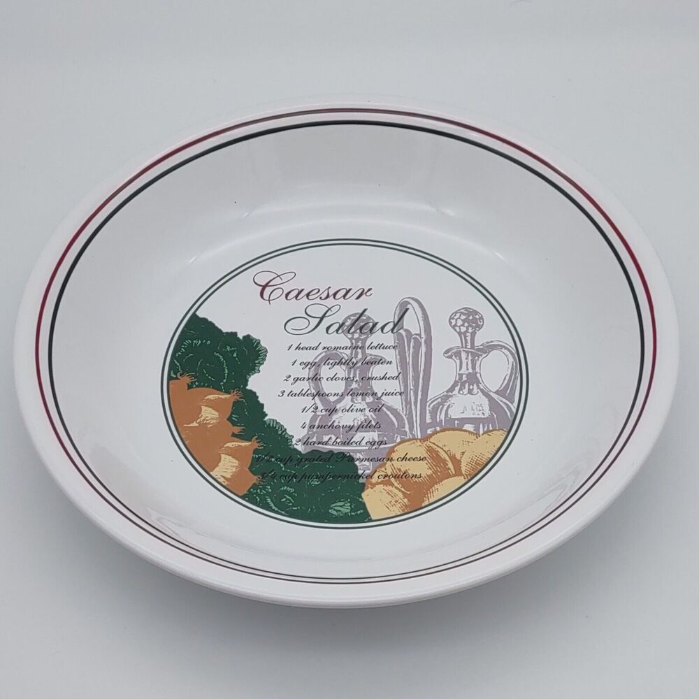 Certified International Corp Caesar Salad Recipe Bowl 9 7/8 Inch